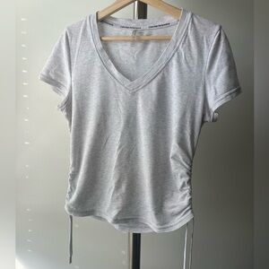 Calvin Klein Women's Light Gray Short Sleeve Top